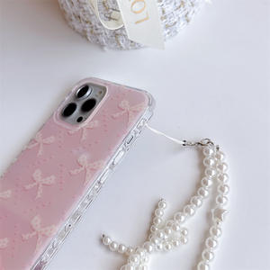 Étui de téléphone avec nœud papillon à motif diamant INS pour 13/16 & 14/15/17 Pro Max - Product Image 3