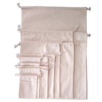 Pochette pour cordon de tirage en gros bon marché toile de coton naturel sac à cordon anti-poussière promotionnel personnalisé Pack sac avec logo