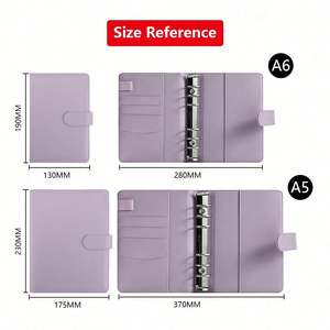 Cubierta de Cuero para Planificador de Presupuesto, Recargable, A5/A6, 6 Anillas, Hojas Sueltas, Organizador de Efectivo, Diario, Regalo - Product Image 4