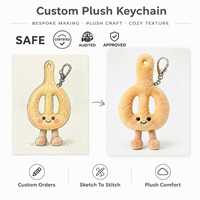 Porte-clés en peluche personnalisé OEM, porte-clés en peluche spatule mignonne, jouet en peluche personnage ustensile de cuisine, breloque de sac, mascotte de marque personnalisée