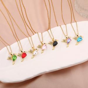 Collar con colgante delicado en forma de pájaro único creativo, cadena de eslabones, nuevo estilo, dulce, elegante, de moda, versátil, regalo conmemorativo - Product Image 2