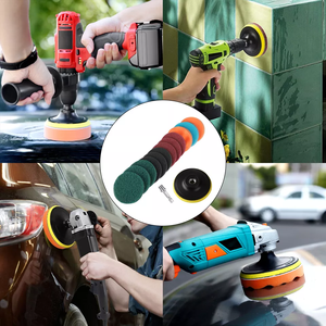 Envío desde EE. UU. en 24H, 14 Almohadillas de Pulido Redondas de 4 Pulgadas para Pulir y Encerar Automóviles, Kit de Esponjas para Taladro y Pulidora de Pisos - Product Image 6