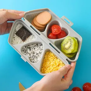 Moule à bento triangulaire en plastique écologique 6 en 1, moule à sushi japonais DIY, outils pour faire des pains de riz au nori, ensemble de sushi, outils de cuisine - Product Image 2