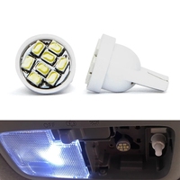 Ampoule LED W5W T10 8 SMD 1206 12V 24V 6000K pour voiture, éclairage intérieur, plafonnier, lecture, cale, feux de position latéraux, feux de plaque d'immatriculation, blanc