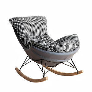 Sillón Reclinable de Tela Estilo Nórdico, Sillón Mecedora Casual con Pedal para Dormitorio, Sala de Estar, Apartamento Individual, para Hoteles - Product Image 2