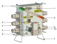 Interruptor de derivación con aislamiento de gas SF6 10/24kV 200A/400A/630A interruptor de carga de derivación interruptor de mantenimiento sin parada