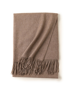 Nueva llegada Otoño Invierno 100% chal de Cachemira mujeres borla gruesa cálida sólida pura Cachemira silenciador mujeres Cachemira envoltura - Product Image 4