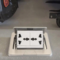 Caja de Conexión Eléctrica Cuadrada de Acero Inoxidable, de Suelo, con 2 Tomas de Corriente de 10A, Certificación CE, para Uso Industrial