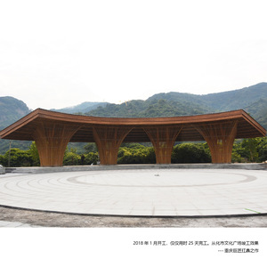 Yuzhu Bamboo Pavilion Outdoor Leisure Structure Waterproof Light Luxury Style Gallery Design Various Sizes Manual Crafted - Product Image 1