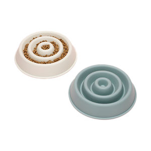 Custom Design 100% Food Grade Silicone Puro Round Slow Alimentador <span class=keywords><strong>Bowl</strong></span> para Cães Gatos, <span class=keywords><strong>Anti</strong></span>-Engasgamento & Melhorar a Digestão - Product Image 1