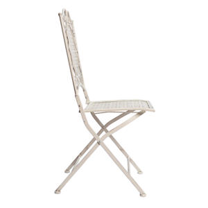 Chaise pliante de bistrot de <span class=keywords><strong>Barcelone</strong></span> blanche antique pour mariage en plein air dans le jardin - Product Image 2