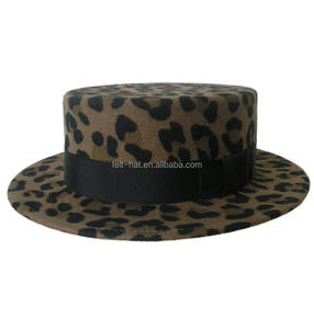 Chapeau de marin rouge à large bord plat de luxe en feutre de laine australienne 100% fait main de qualité supérieure personnalisé en gros dans le style <span class=keywords><strong>Porkpie</strong></span> - Product Image 5