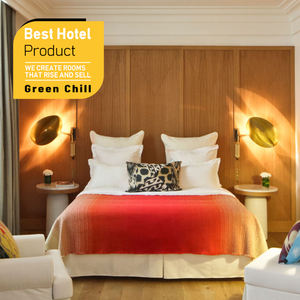 Ensemble de meubles de chambre d'hôtel de luxe sur mesure, lit king size, design d'intérieur moderne et artistique - Product Image 1