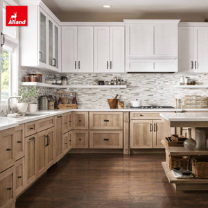 Allandcabinet modulare Nordic Shaker stile grigio acero armadi da <span class=keywords><strong>cucina</strong></span> con lavello e marmo controsoffitto - Product Image 1