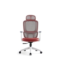 Chaise de bureau ergonomique JOHOOFURNITURE avec appui-tête, cadre blanc, vente directe usine, chaise de bureau confortable avec coussin épais