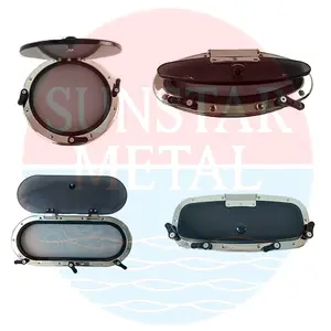 Новые прямоугольные люки из нержавеющей стали с зеркальной полировкой для морских судов, яхт и автодомов (для модернизации/ремонта) - Product Image 2