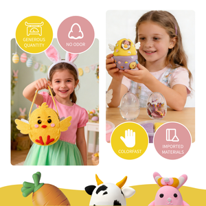 Kit de pâte à modeler super légère <span class=keywords><strong>pour</strong></span> Pâques - Non toxique, non collante, ne se décolore pas, ensemble tout-en-un <span class=keywords><strong>pour</strong></span> œufs de Pâques/panier, séchage à l'air, forme facile <span class=keywords><strong>pour</strong></span> <span class=keywords><strong>les</strong></span> enfants - Product Image 2
