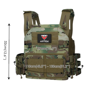 Gilet tactique Artex de haute qualité à dégagement rapide, pour entraînement extérieur, porte-plaques Molle camouflage, protection corporelle - Product Image 2