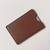 Étui de rangement pour cartes en cuir personnalisé, pochette portable en PU pour cartes bancaires, organiseur de cartes d'identité durable, fournitures pour le bureau et les affaires