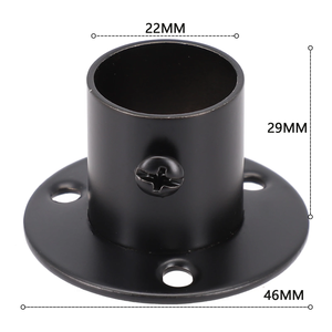 Supports de fixation pour tringle de penderie, barres de placard, tringles de suspension de garde-robe, supports d'extrémité de tringle, supports à bride, 19-32 mm, quincaillerie - Product Image 4