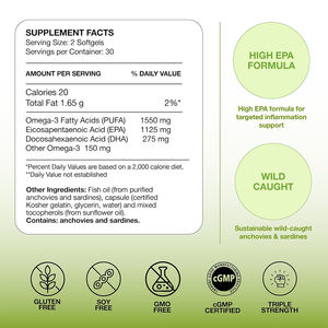 Suplemento de Omega-3 Altamente Concentrado en Cápsulas Blandas para Adultos, Muestra Gratuita OEM/ODM, Apoya la Salud de las Articulaciones, el Corazón y el Cerebro, Certificado GMP - Product Image 3