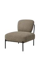 Vente en gros Chaise de salon rembourrée Canapé de loisirs Fauteuil d'appoint Fauteuil avec pieds noirs