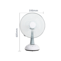 Ventilateur de table rechargeable de refroidissement solaire écologique de 18 pouces, 3 vitesses ajustées avec veilleuse
