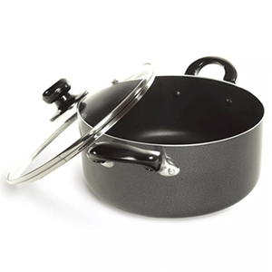 DB Better Chef 10Qt Four hollandais de calibre lourd en céramique émaillée et métal avec couvercle en verre pour la cuisine - Product Image 1