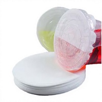 Couvre-gobelets biodégradables blancs anti-fuite, tampons d'étanchéité en papier, couvre-gobelets en plastique imperméables anti-déversement pour boissons, thé au lait, café