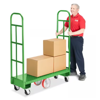 Chariot de manutention OEM robuste à 6 roues en acier pour allées étroites, type U-boat, pour le stockage et le transport