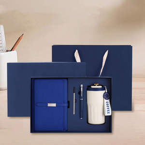 IStapromo Gifts Customized Logo High-End Journal Leather Paper Covers Eco-Friendly <b>Pen</b> Refill <b>Notepad</b> Thermos Cup Gift Set - Product Image 4