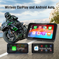 Navegador GPS Inalámbrico para Motocicleta con CarPlay y Android Auto, Pantalla HD de 5 Pulgadas, Impermeable IP67