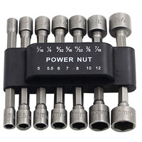 Jeu de 14 embouts hexagonaux de 5 mm à 12 mm pour tournevis électrique, embouts de tournevis, outils, clés à douilles