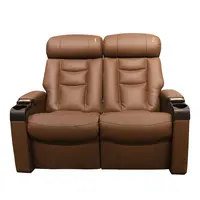 Sofá de Cine de lujo para dos personas, conjunto de sofá de cine con soporte para taza