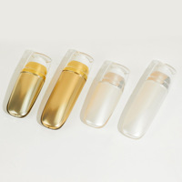 Flacon pompe sans air en plastique personnalisé de 30 ml et 50 ml pour sérum et lotion, impression sérigraphique pour emballage de crème pour le visage