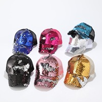 Casquette de baseball respirante en maille à sequins, ornée de perles scintillantes, protection solaire, ventilée, pour l'extérieur, décontractée, vente en gros