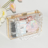 Sac à main transparent imperméable personnalisé pour maquillage, sac à main en cristal