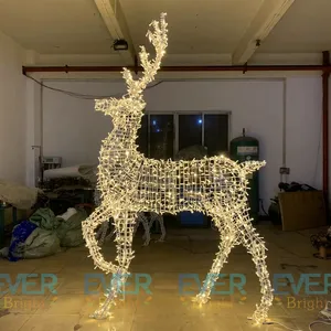 Motivo italiano "Renna" auto flash melhor venda de luzes de natal para decoração de jardim de natal em pé de renas