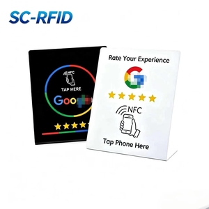 Support de table NFC RFID en PVC 13,56 MHz avec puce sans contact pour boulangerie, promotion sur <span class=keywords><strong>les</strong></span> réseaux sociaux et affichage des <span class=keywords><strong>avis</strong></span> clients - Product Image 5