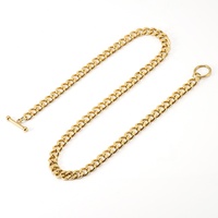 Collier et bracelet en acier inoxydable plaqué or 18 carats PVD sur mesure, maille cubaine Miami 8 mm avec fermoir OT, vente en gros