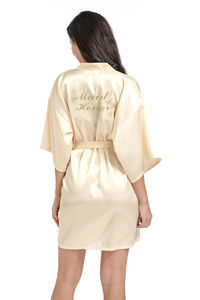 Personalizzato Sposa di <span class=keywords><strong>Seta</strong></span> Robes Donne Pianura Breve di <span class=keywords><strong>Seta</strong></span> Kimono <span class=keywords><strong>in</strong></span> Raso Robe Accappatoio Damigella D'onore Vestire Abiti di Raso per Le Donne - Product Image 4