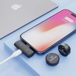 Micrófono Inalámbrico Circular Portátil M1 para Grabación de <span class=keywords><strong>Video</strong></span>, Tipo Lavalier, Conector Magnético Tipo C, Cancelación de Ruido para Teléfonos Celulares - Product Image 6