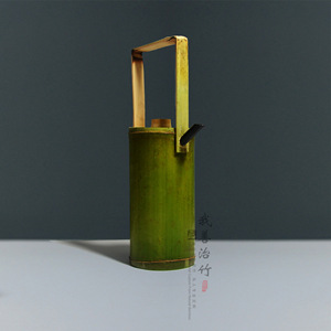 Bamboo Wine Decanter Custom Made Green Simple Style For Wine Serving - Product Image 2