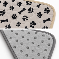Tapis d'entraînement pour chien Fancie Paw Bone matelassé en velours mercerisé lavable et écologique, absorbant multicouche, imperméable en TPU