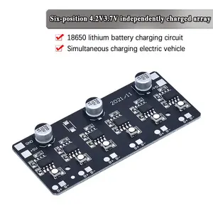 6-position 4.2V3.7V independent charging array 18650 lithium battery charging circuit