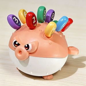 Juguete de pescado abombado con forma de martillo y números para niños de 2 a 4 años, juego educativo con forma de animal, colores azul y rosa - Product Image 3