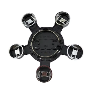 Tapas Centrales de Rueda de 135 mm Compatibles, Material ABS Negro, Tapas de Cubo, Emblemas, Insignias, Fácil Instalación para <span class=keywords><strong>Audi</strong></span> 4F0601165N <span class=keywords><strong>A4</strong></span> A5 - Product Image 2