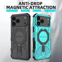 2025 nouvelle coque de téléphone antichoc de concepteur de qualité supérieure avec béquille en métal Durable pour iPhone 17 Pro Max Air couverture à la mode de luxe