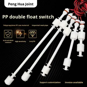 مفتاح مستوى عائم مزدوج الكرة من البولي بروبيلين مقاوم للتآكل والأحماض والقلويات، مستشعر مقياس المستوى صغير قابل للتخصيص - Product Image 2