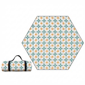Ultrasonic Hexagonal PVC Composite Waterproof Cooling Heat Insulation <b>Picnic</b> <b>Mat</b> for Outdoor Camping & Beach Use All Seasons - Product Image 3